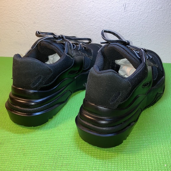 Zara women’s running shoes size eur 38 (us 7.5) triple black lace up sneakers - Picture 4 of 11